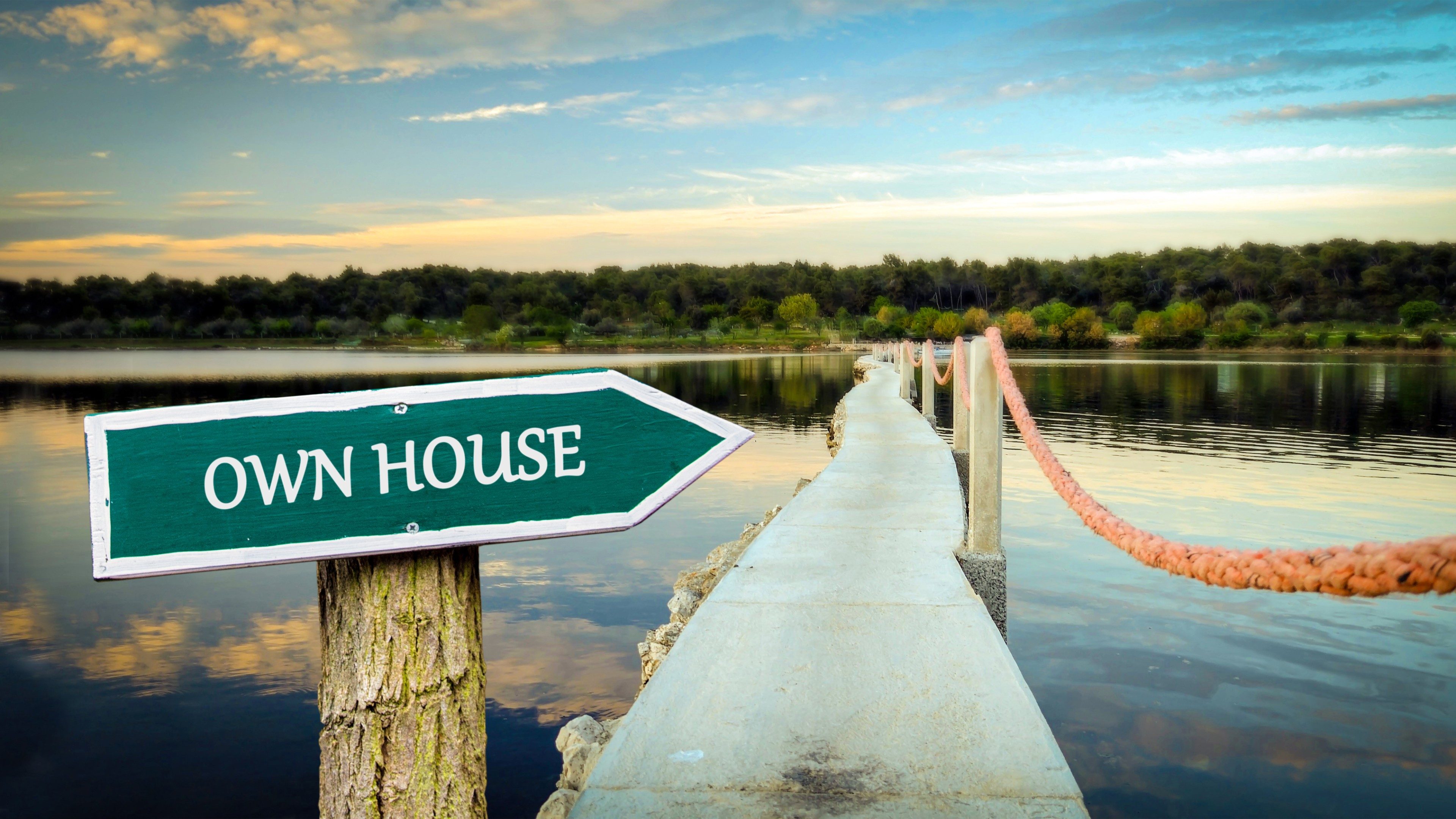 Street Sign the Direction Way to Own House